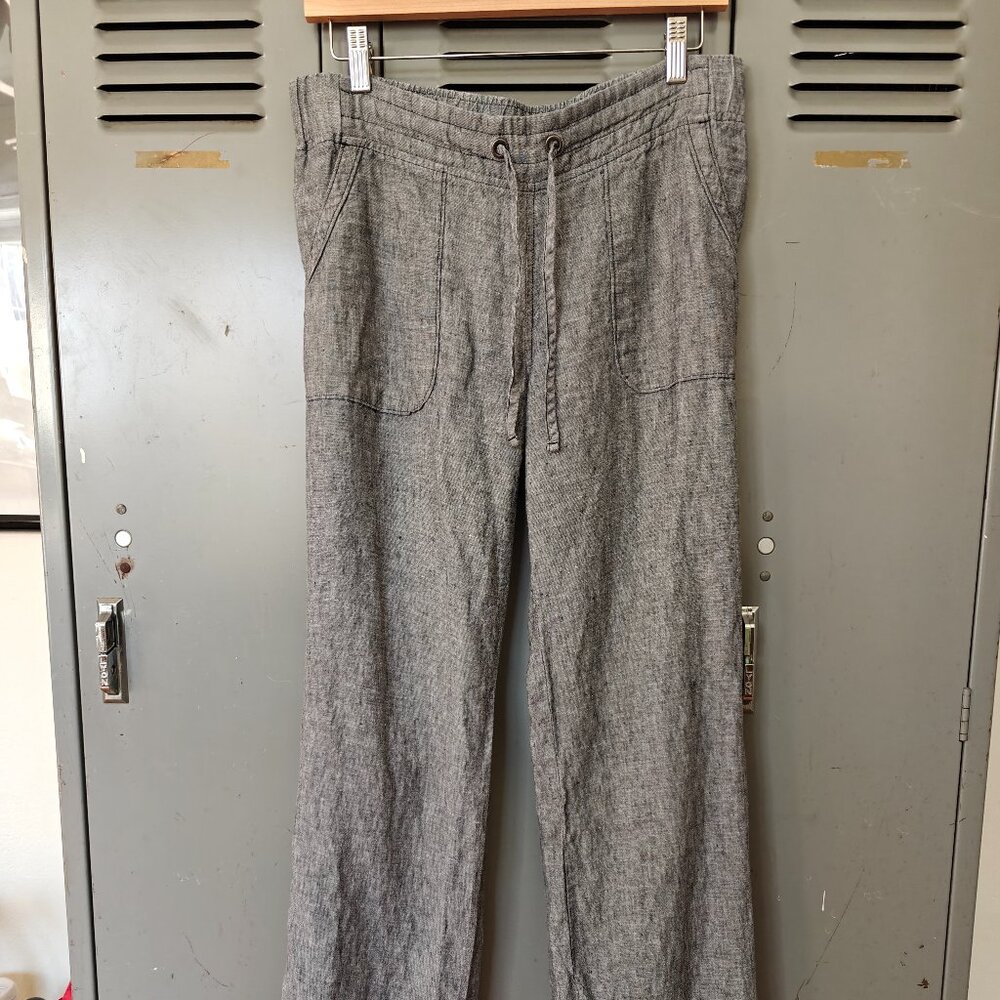 Athleta linen drawstring pants size 8